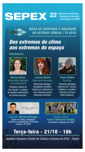 Conferência de abertura da Sepex @ Auditório Garapuvu do Centro de Cultura e Eventos